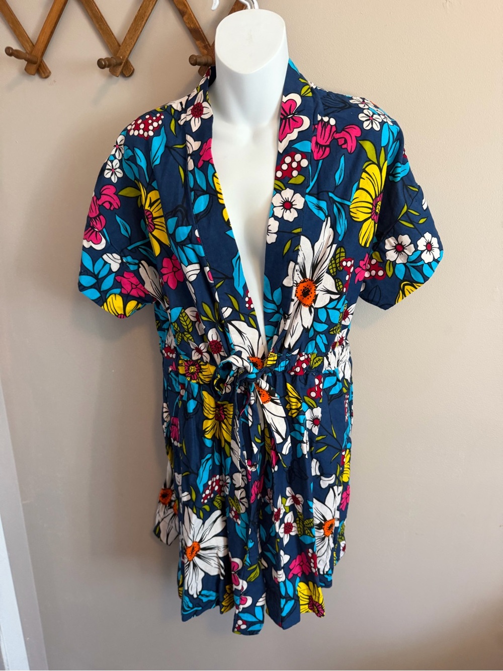 Andrabell Floral Flower Power Kimono Jacket Cover Up M/L